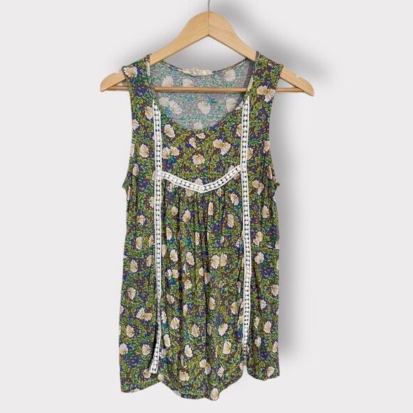 Tops - Moon & Sky Floral Tank Top Medium